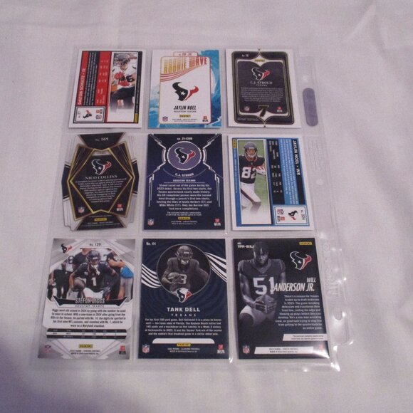 (9) Football Cards Mixed Lot HOUSTON TEXANS - Picture 2 of 2